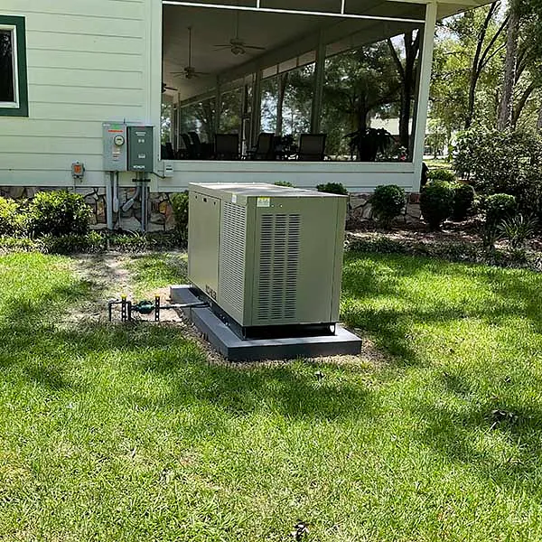Generator at the backyard