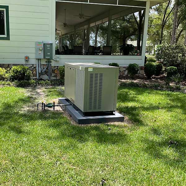 Generator at the backyard